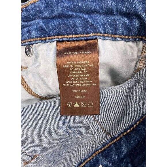 KUT From The Kloth Dyed Frayed Denim Distressed Rosie Pencil Skirt - Picture 6 of 6